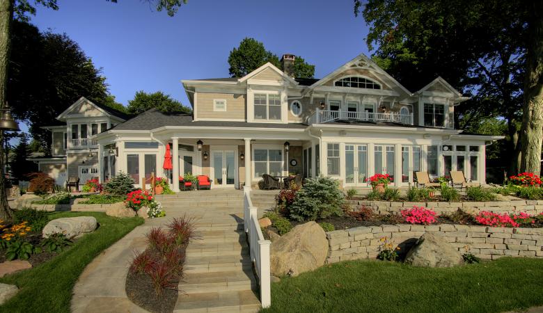 Architectural photo of the exterior of a residence.