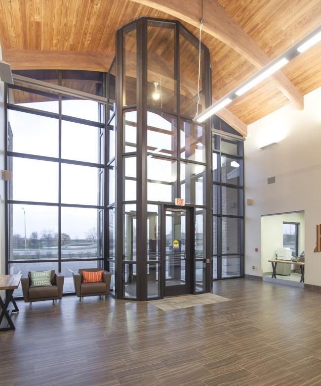 Architectural Photo of a bank interior