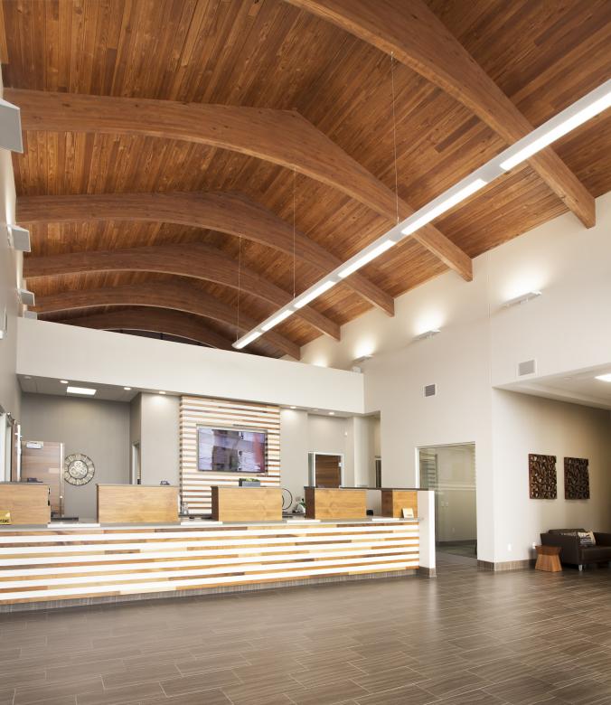 Architectural Photo of a bank interior