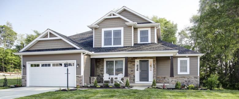 Architectural photo of the exterior of a residence.