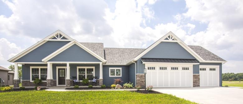 Architectural photo of the exterior of a residence.