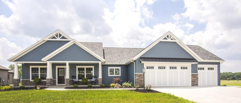 Architectural photo of the exterior of a residence.