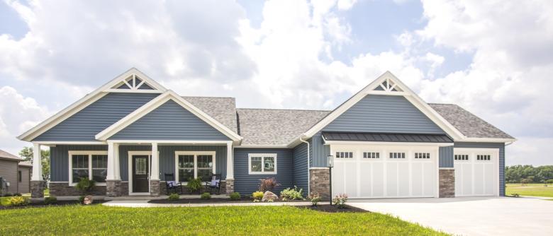 Architectural photo of residential exterior.