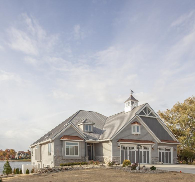 Architectural photo of the exterior of a residence.