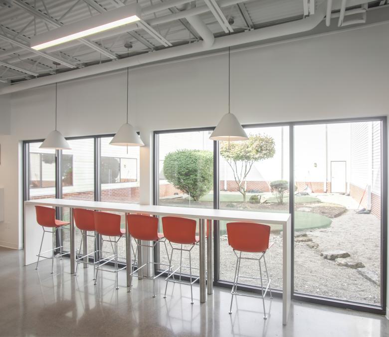 Architectural photo of an example of commercial cabinetry and casework.