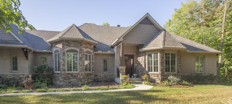 Architectural photo of the exterior of a residence.