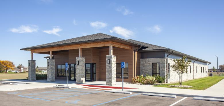 An Architectural Photo of a medical building