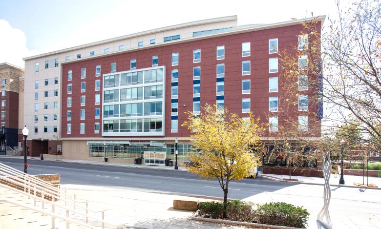 an Architectural Photo of a hotel building